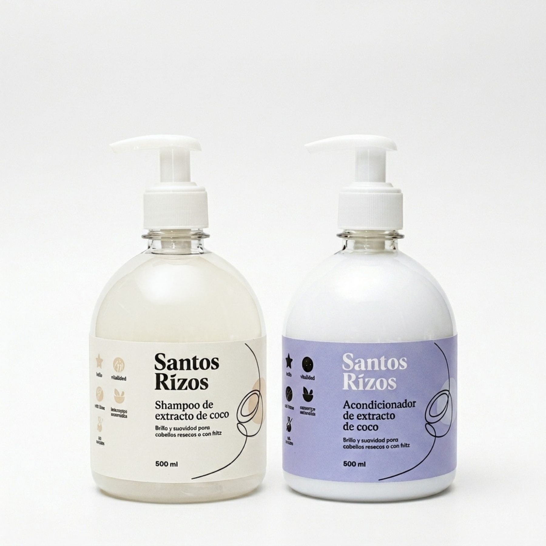 Pack Shampoo y Acondicionador Santos Rizos