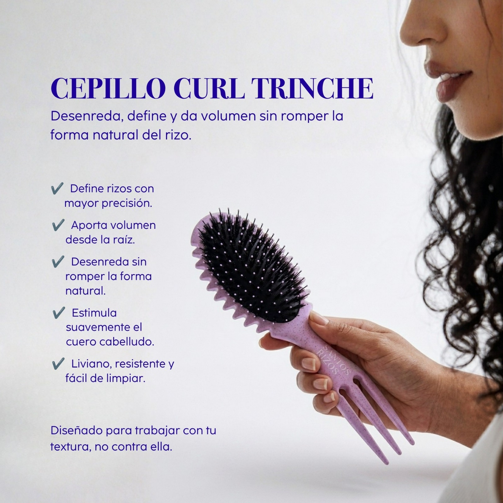 Santos Rizos Cepillo Curl con Trinche